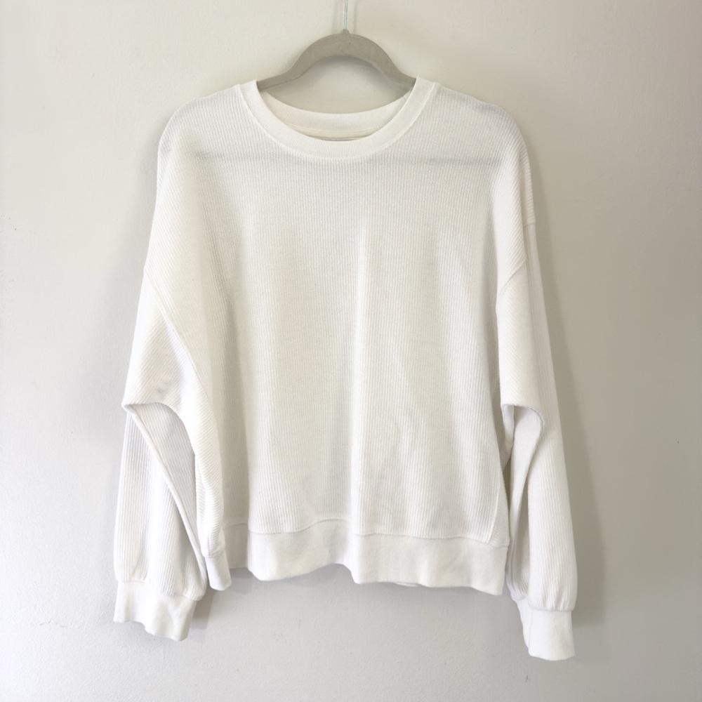 Thread & Supply Ribbed White Top - XL